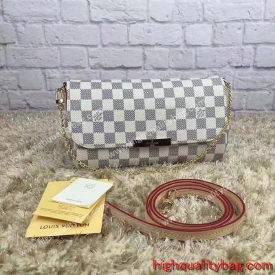 Higher Quality Fake Vuitton FAVORITE Ladies Damier Azur Canvas Handbag at discount price